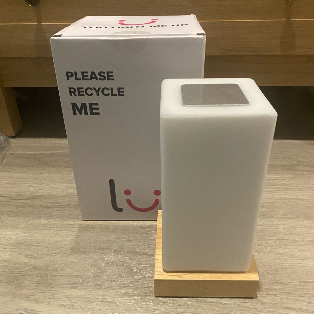 Luv Light White LED Lamps with Wooden Base